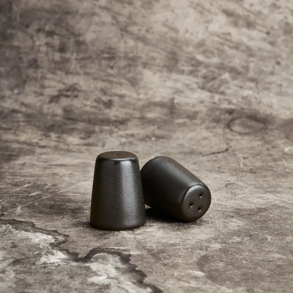 New Aida Raw salt and pepper set, Titanium Black
