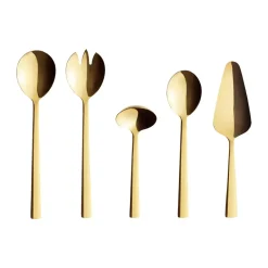 Clearance Aida Raw servering cutlery 5 pieces, Gold (shiny) Gold-coloured