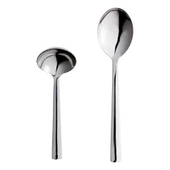 Clearance Aida Raw serving spoon and ladle, Polished stainless steel Silver-coloured