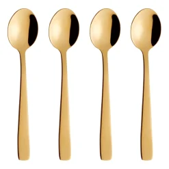 Tea & Coffee Spoons^Aida Raw teaspoon 4-pack, Gold Gold-coloured
