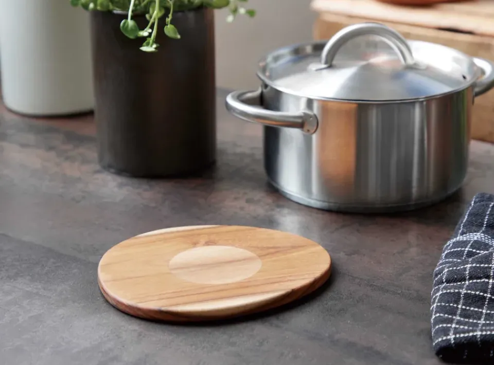 Trivets^Aida Raw trivet magnetic 15x17.5 cm, Teak Brown