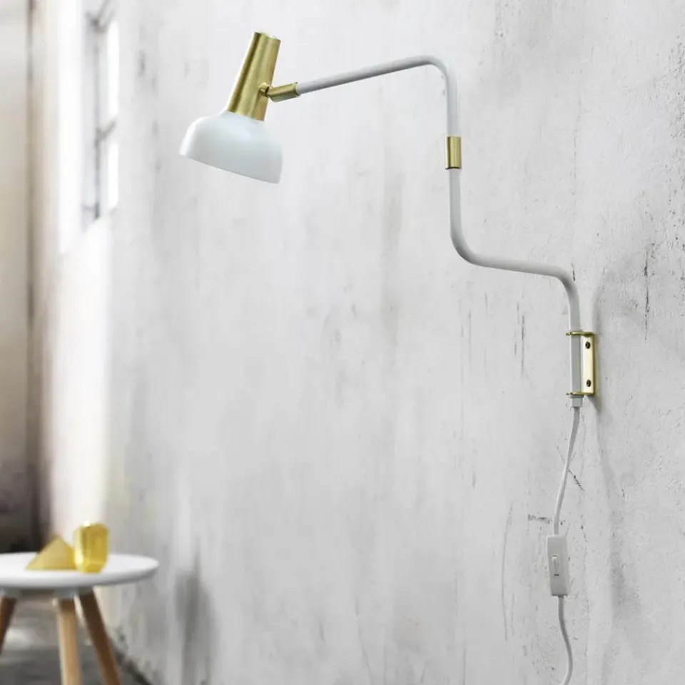 Bedside Lamps^CO Bankeryd Ray wall lamp, -brass White