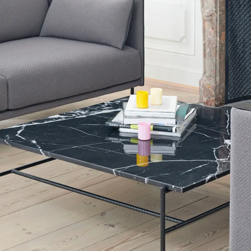 Coffee Tables^HAY Rebar coffee table 80x84x33 cm, marble- Black