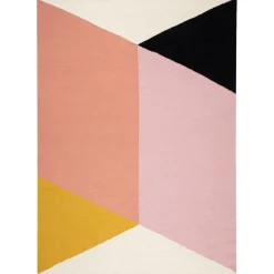 Online NJRD Rectangles blocks kelim rug pink, 200x300 cm Multi
