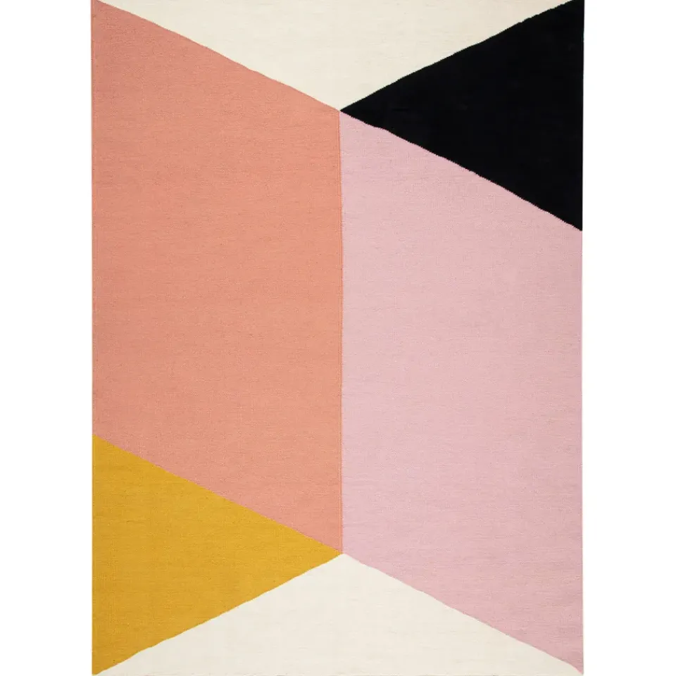 Online NJRD Rectangles blocks kelim rug pink, 200x300 cm Multi
