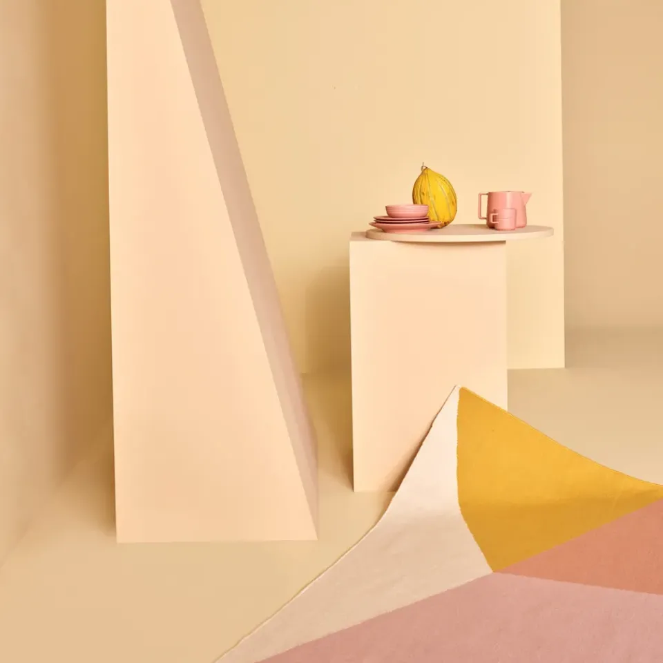 Online NJRD Rectangles blocks kelim rug pink, 200x300 cm Multi
