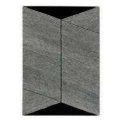 Wool Rugs^NJRD Rectangles wool rug , 170x240 cm Black
