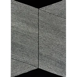 Wool Rugs^NJRD Rectangles wool rug , 200x300 cm Black