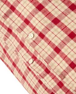 Clearance Lexington Red-beige Checked cotton flannel bedding set 2-piece, 50x60 cm, 150x210 cm RedBeige