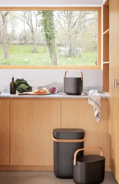 Waste Paper Baskets & Bins^Eva Solo Reflect waste bin 33 L, -brown Black