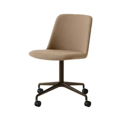 New &Tradition Rely HW23 office chair, Fabric hallingdal 224 peanut, bronze base Brown