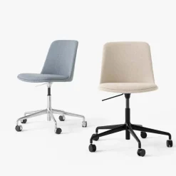Office Chairs^&Tradition Rely HW31 office chair, Hallingdal 753-black base Blue