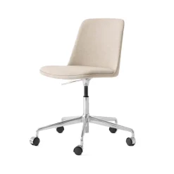 Office Chairs^&Tradition Rely HW31 office chair, Hallingdal 200-aluminium base White