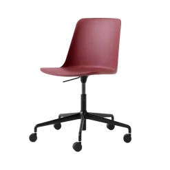 Discount &Tradition Rely HW28 office chair, brown, black base Red