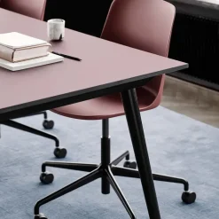 Discount &Tradition Rely HW28 office chair, brown, black base Red