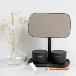 Clearance Brabantia ReNew mirror with storage tray, dark Grey