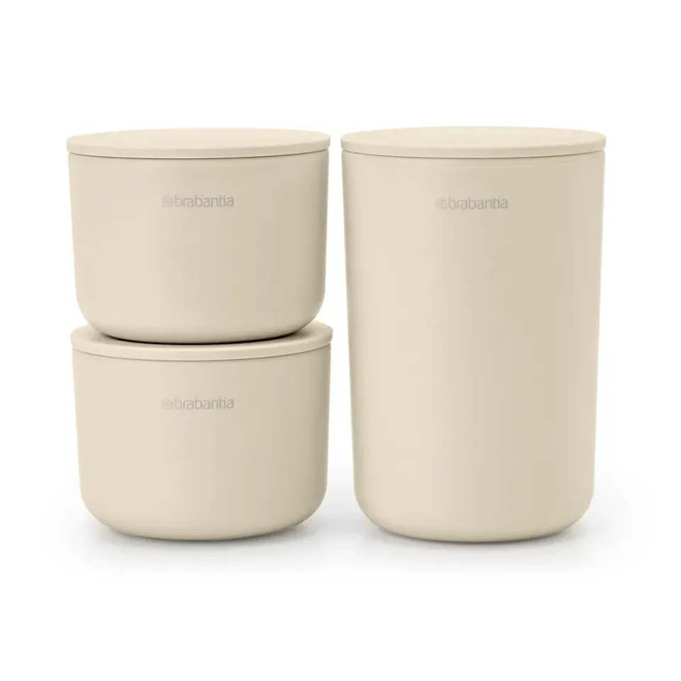 Outlet Brabantia ReNew storage jar 3-pack, Soft Beige