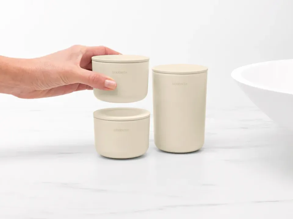 Outlet Brabantia ReNew storage jar 3-pack, Soft Beige