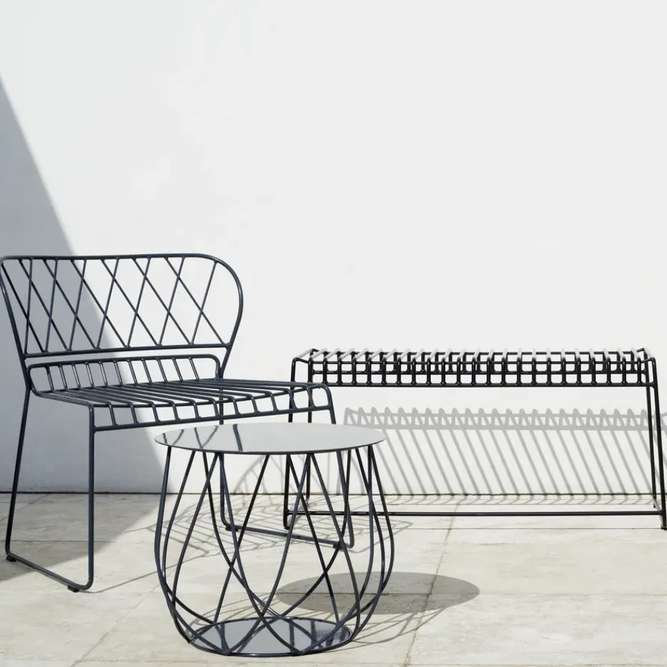 Skargaarden Resö bench, Charcoal Grey
