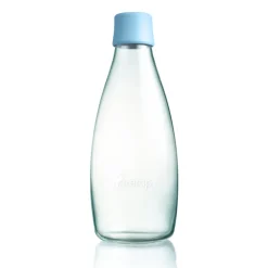 Retap glass bottle 0.8 l, baby Blue