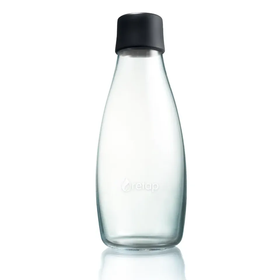 Water Bottles^Retap glass bottle 0.5 l, Black