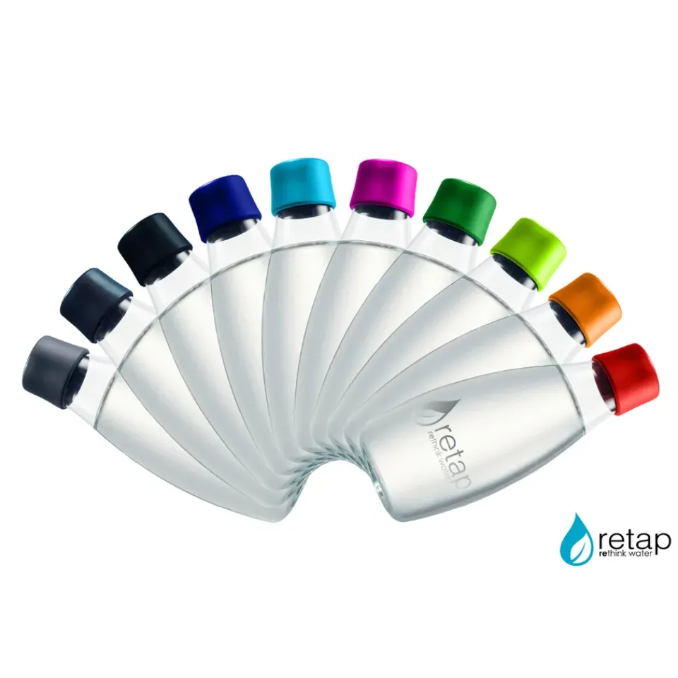 Water Bottles^Retap glass bottle 0.5 l, Black
