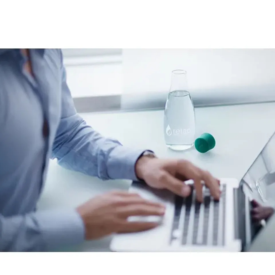 Water Bottles^Retap glass bottle 0.5 l, Black