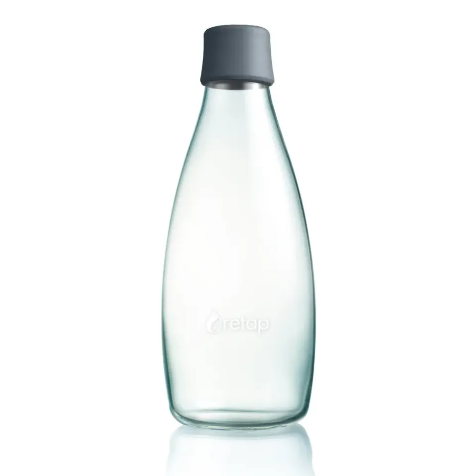 Best Retap glass bottle 0.8 l, Grey