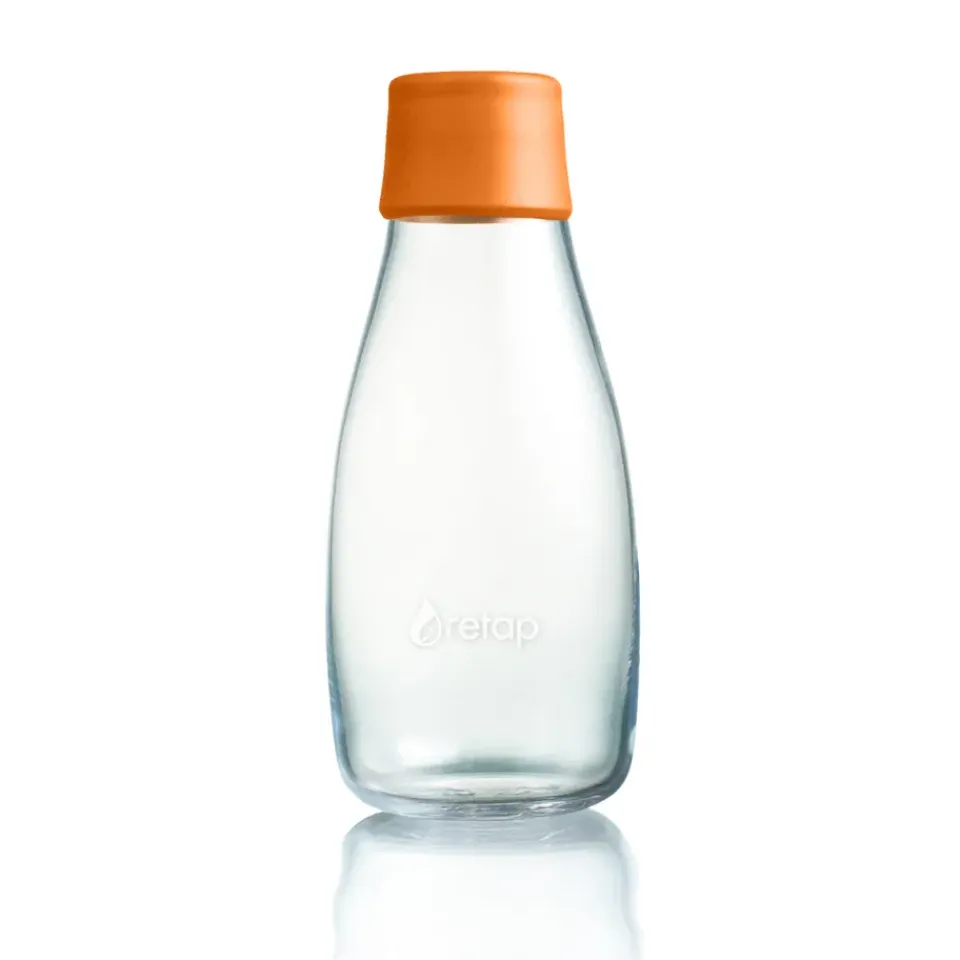 Water Bottles^Retap glass bottle 0.3 l, Orange