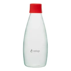 Water Bottles^Retap Go 08 glass bottle screw top 80 cl, Red