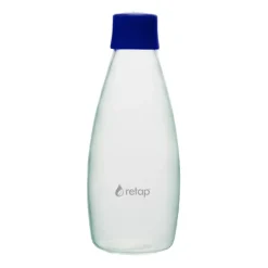 Water Bottles^Retap Go 08 glass bottle screw top 80 cl, Dark Blue