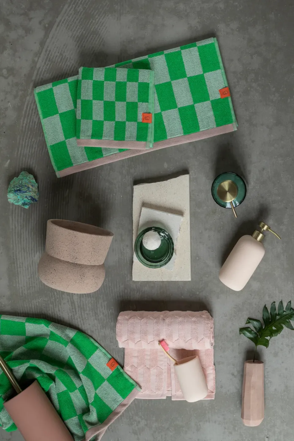 New Mette Ditmer Retro towel, Classic , 70x133 cm Green