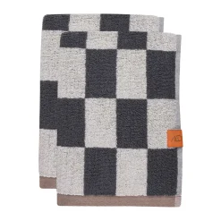 Best Mette Ditmer Retro towel, Dark , 40x55 cm, 2-pack Grey