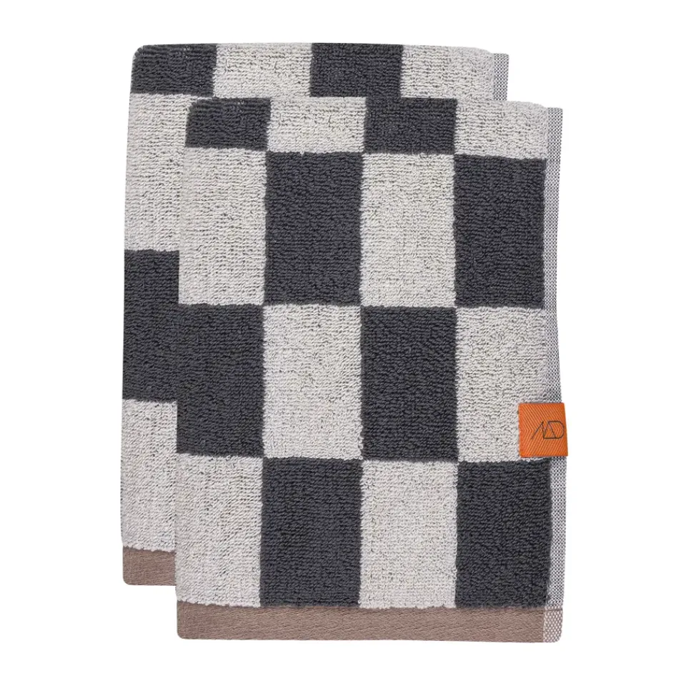 Best Mette Ditmer Retro towel, Dark , 40x55 cm, 2-pack Grey