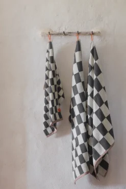 Best Mette Ditmer Retro towel, Dark , 40x55 cm, 2-pack Grey