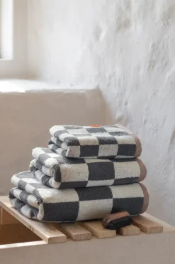 Best Mette Ditmer Retro towel, Dark , 40x55 cm, 2-pack Grey