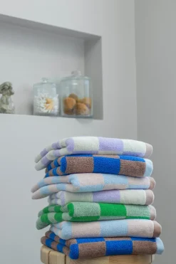 Outlet Mette Ditmer Retro towel, Light , 70x133 cm Blue