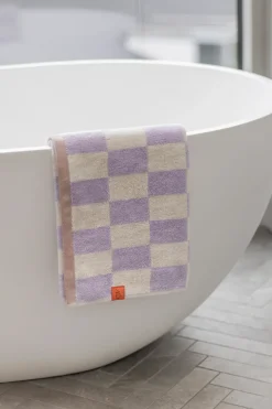 Outlet Mette Ditmer Retro towel, Lilac, 70x133 cm PurpleGrey