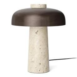 Bedside Lamps|Desk & Table Lamps^Audo Copenhagen Reverse table lamp 30 cm, travertin-bronzed brass Brown