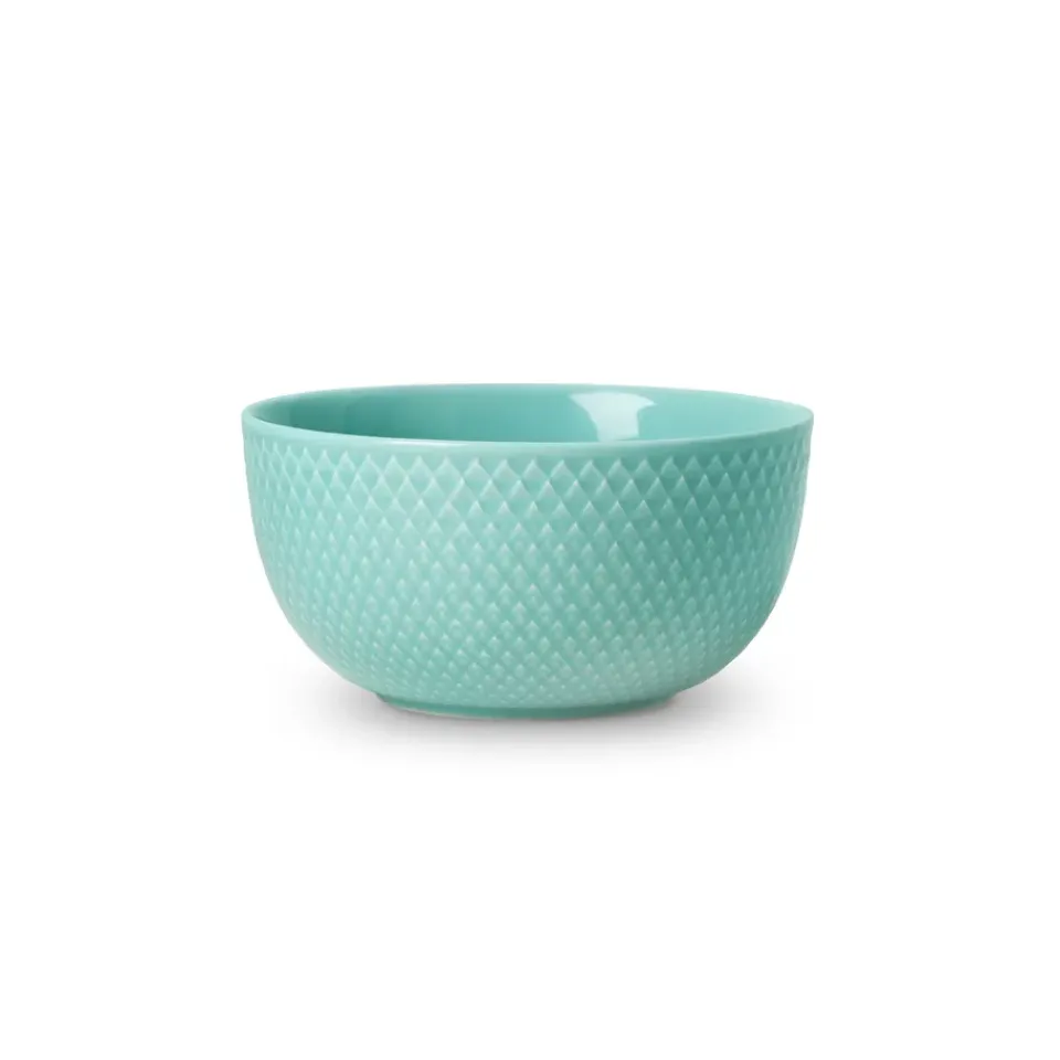 Breakfast Bowls^Lyngby Porcelæn Rhombe bowl 50 cl, aqua Turquoise