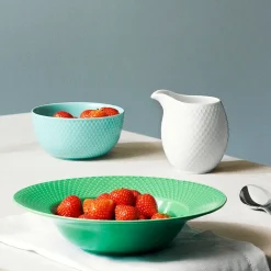 Breakfast Bowls^Lyngby Porcelæn Rhombe bowl 50 cl, aqua Turquoise