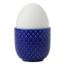 Egg Cups^Lyngby Porcelæn Rhombe egg cup Ø5 cm, Dark Blue