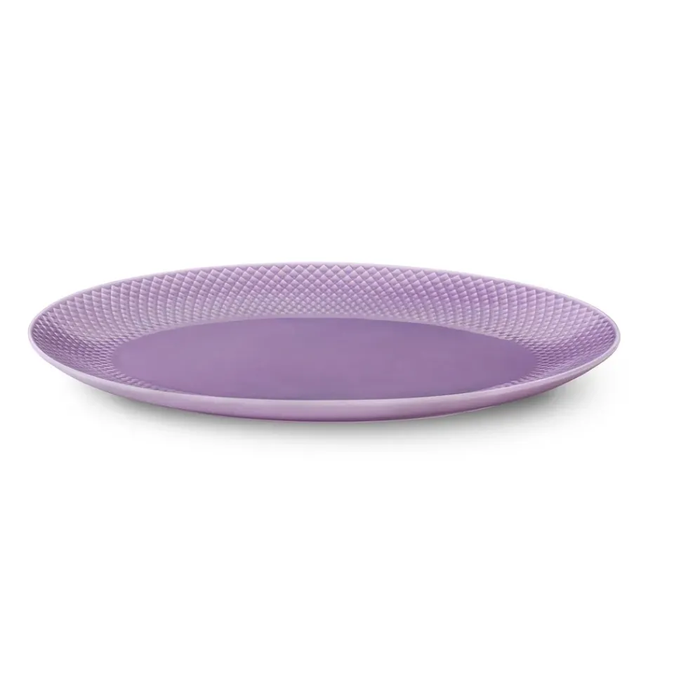 Serving Platters & Dishes^Lyngby Porcelæn Rhombe oval serving saucer 35x26,5 cm, light Purple