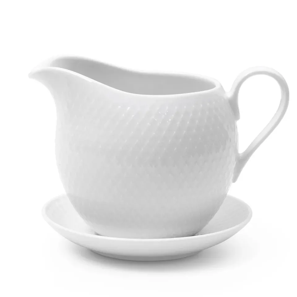 Online Lyngby Porcelæn Rhombe sauce jug 67 cl, White