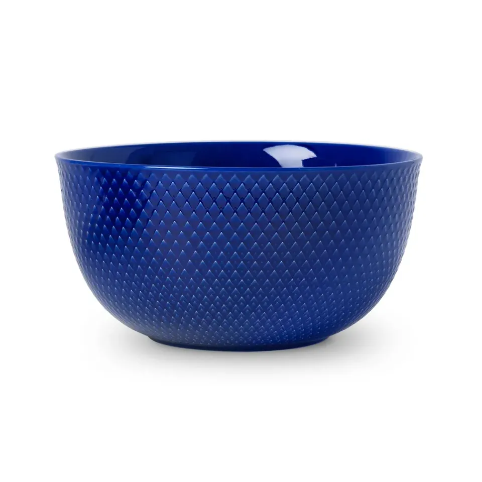 New Lyngby Porcelæn Rhombe serving bowl Ø22 cm, dark Blue