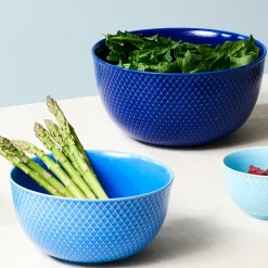 New Lyngby Porcelæn Rhombe serving bowl Ø22 cm, dark Blue