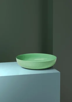New Lyngby Porcelæn Rhombe serving bowl Ø28 cm, Green