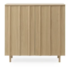 Display & Glass Cabinets|Display & Glass Cabinets^Normann Copenhagen Rib cabinet 96x98.5 cm, Oak Brown
