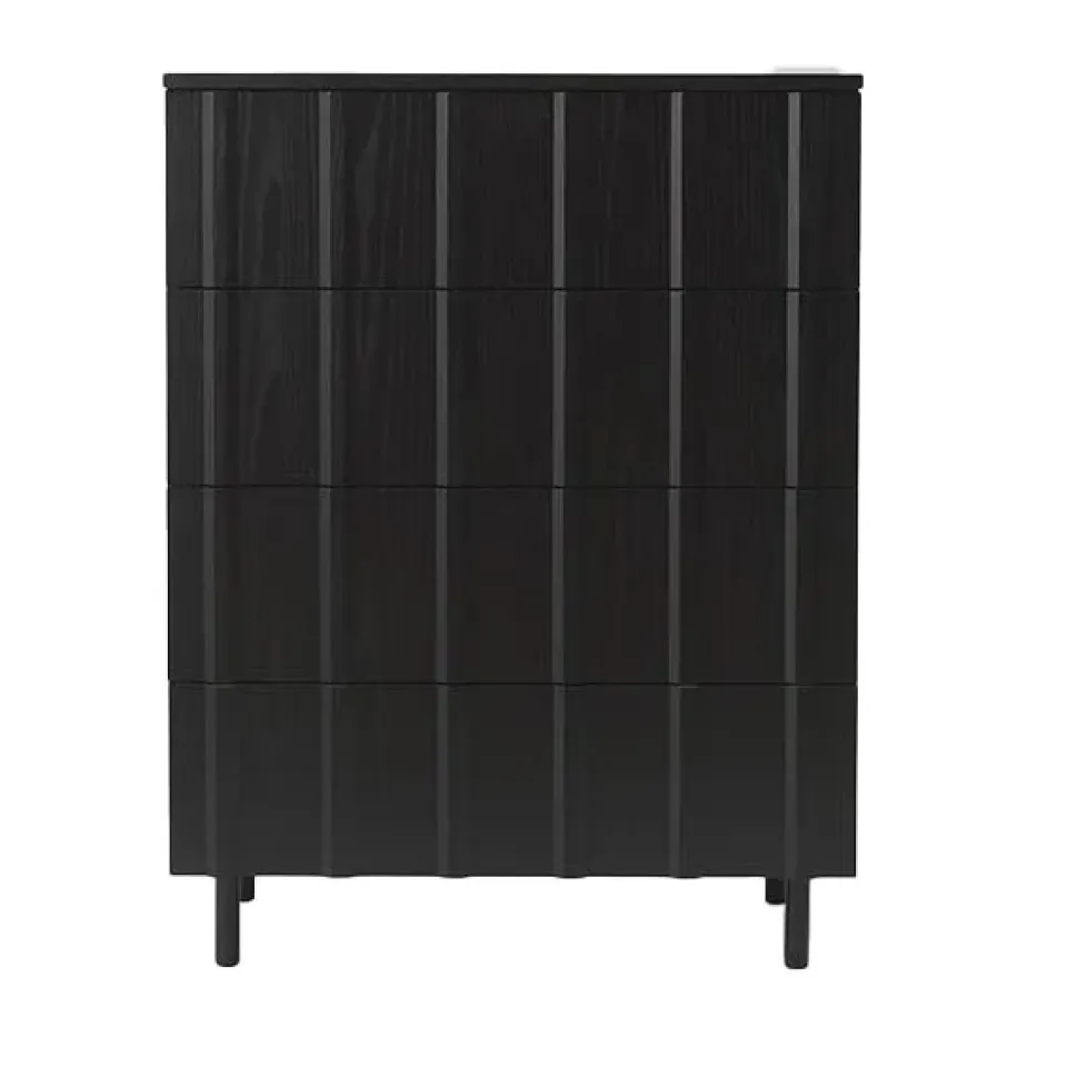 New Normann Copenhagen Rib dresser 4 drawers, Soft Black