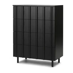 New Normann Copenhagen Rib dresser 4 drawers, Soft Black